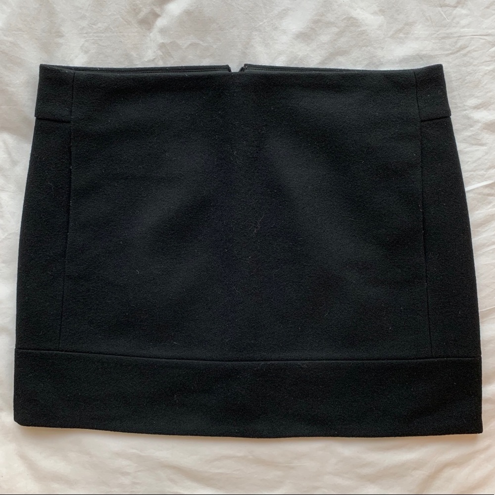 COPY j. crew black wool mini skirt (with pockets)